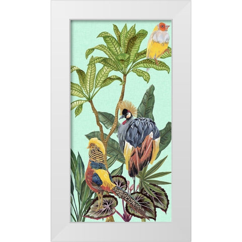 Birds Paradise IV White Modern Wood Framed Art Print by Wang, Melissa