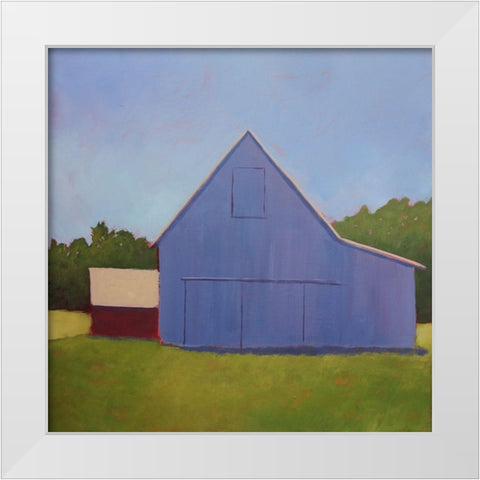 Primary Barns I White Modern Wood Framed Art Print by Young, Carol