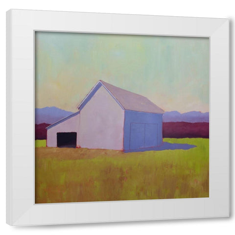 Primary Barns IV White Modern Wood Framed Art Print by Young, Carol
