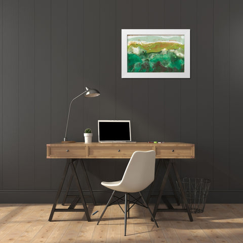Emerald Atoll I White Modern Wood Framed Art Print by Ludwig, Alicia