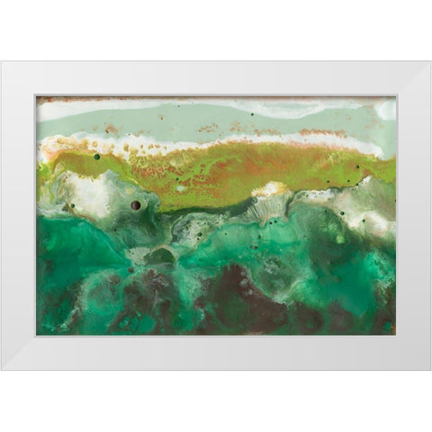 Emerald Atoll I White Modern Wood Framed Art Print by Ludwig, Alicia