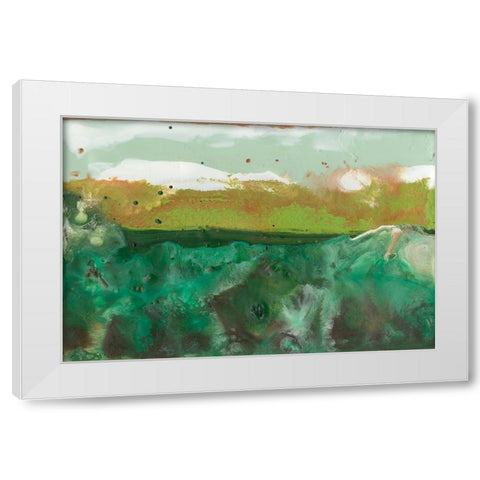 Emerald Atoll II White Modern Wood Framed Art Print by Ludwig, Alicia