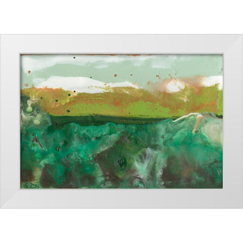 Emerald Atoll II White Modern Wood Framed Art Print by Ludwig, Alicia
