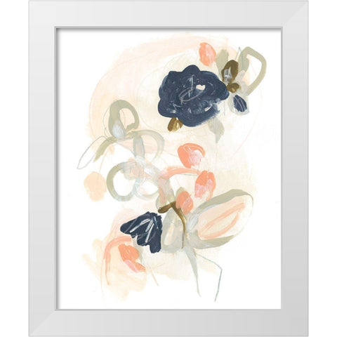 Posy Projection II White Modern Wood Framed Art Print by Vess, June Erica