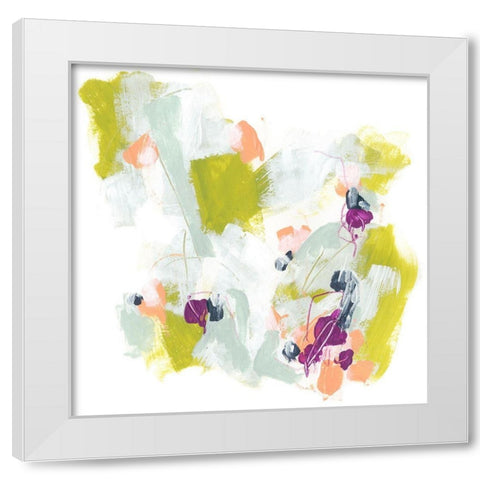 Palette Elegy II White Modern Wood Framed Art Print by Vess, June Erica