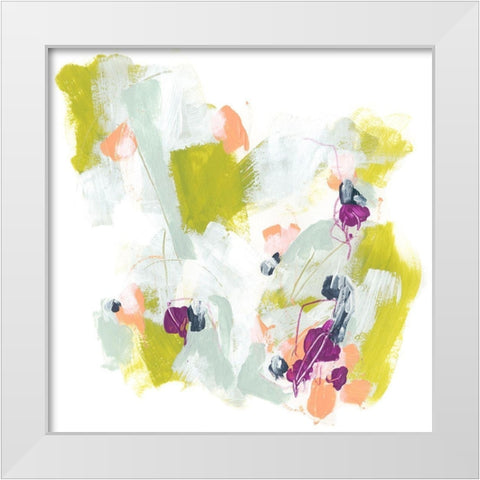 Palette Elegy II White Modern Wood Framed Art Print by Vess, June Erica