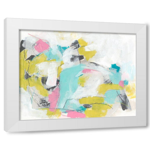 New Slang I White Modern Wood Framed Art Print by Vess, June Erica
