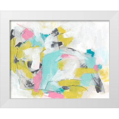 New Slang I White Modern Wood Framed Art Print by Vess, June Erica