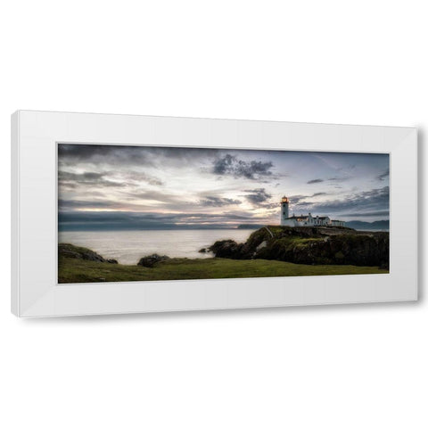 Lighthouse Panorama White Modern Wood Framed Art Print by Head, Danny