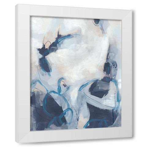 Blue Process I White Modern Wood Framed Art Print by Vess, June Erica