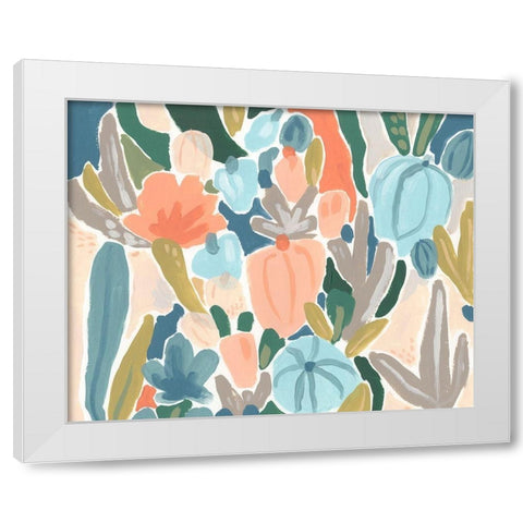 Meadow Gala II White Modern Wood Framed Art Print by Vess, June Erica
