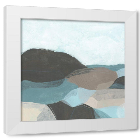 Riverbend Valley I White Modern Wood Framed Art Print by Vess, June Erica