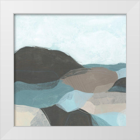 Riverbend Valley I White Modern Wood Framed Art Print by Vess, June Erica