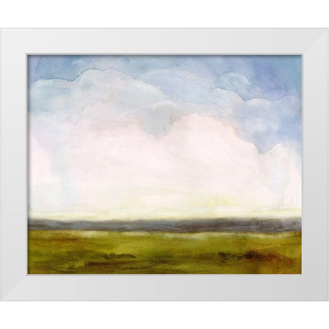 Cumulus Horizon II White Modern Wood Framed Art Print by Borges, Victoria