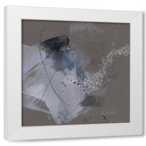 Matrix Pathways I White Modern Wood Framed Art Print by Goldberger, Jennifer