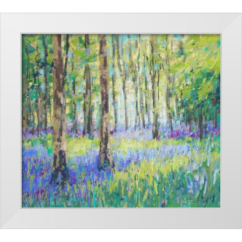 Bluebell Woods White Modern Wood Framed Art Print by Gardner, Jennifer