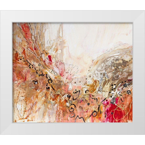 Red, White and Gold II White Modern Wood Framed Art Print by Gardner, Jennifer