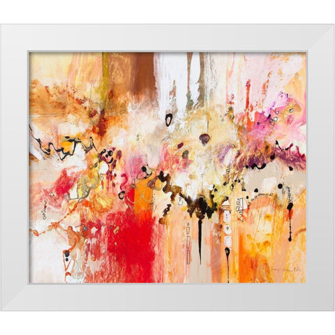 Red, White and Gold III White Modern Wood Framed Art Print by Gardner, Jennifer
