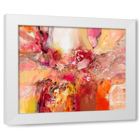 Red, White and Gold IV White Modern Wood Framed Art Print by Gardner, Jennifer