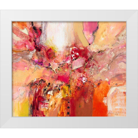 Red, White and Gold IV White Modern Wood Framed Art Print by Gardner, Jennifer