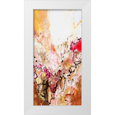 Vertical Reds III White Modern Wood Framed Art Print by Gardner, Jennifer