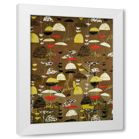 Slate Arrangement I White Modern Wood Framed Art Print by Ferrell, Erin McGee