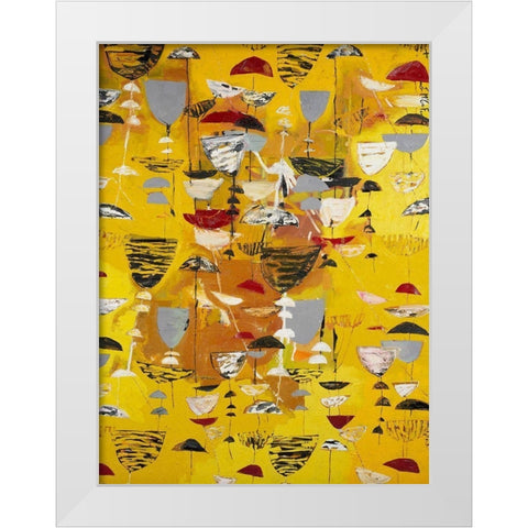 Slate Arrangement II White Modern Wood Framed Art Print by Ferrell, Erin McGee