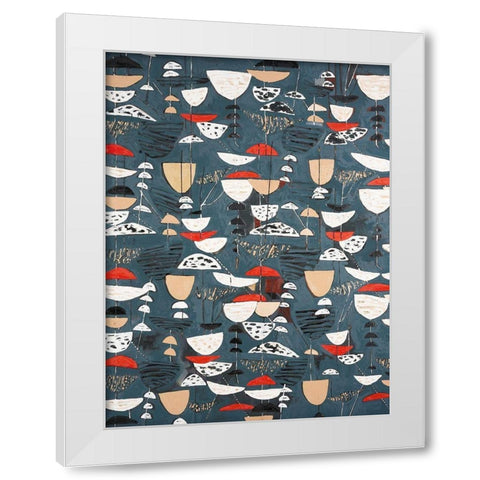 Slate Arrangement III White Modern Wood Framed Art Print by Ferrell, Erin McGee
