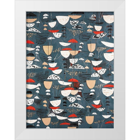 Slate Arrangement III White Modern Wood Framed Art Print by Ferrell, Erin McGee
