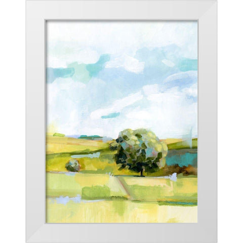 Valley Breeze II White Modern Wood Framed Art Print by Borges, Victoria