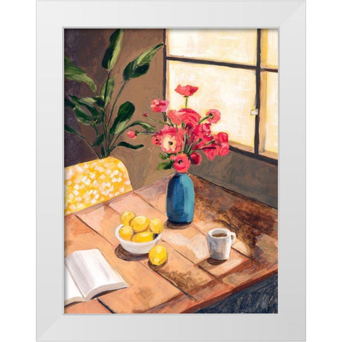 Tabletop II White Modern Wood Framed Art Print by Borges, Victoria