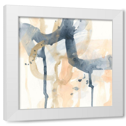 Liquid Blueprint II White Modern Wood Framed Art Print by Vess, June Erica
