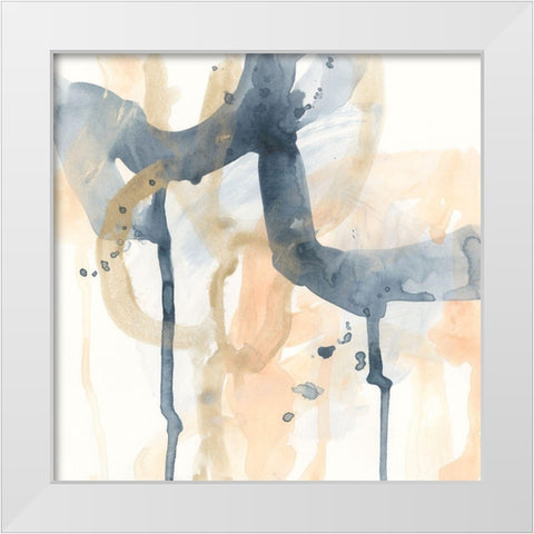 Liquid Blueprint II White Modern Wood Framed Art Print by Vess, June Erica