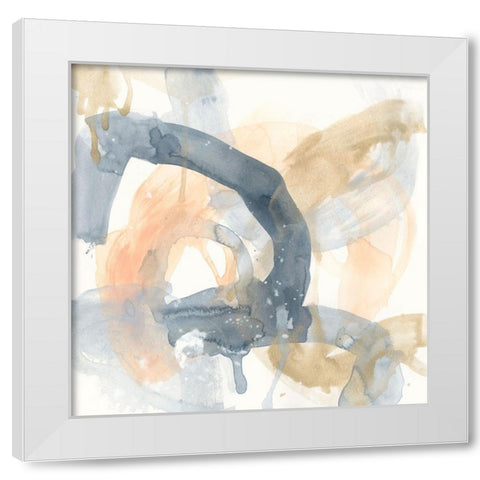 Liquid Blueprint III White Modern Wood Framed Art Print by Vess, June Erica