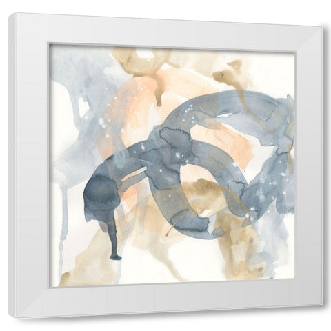 Liquid Blueprint VII White Modern Wood Framed Art Print by Vess, June Erica
