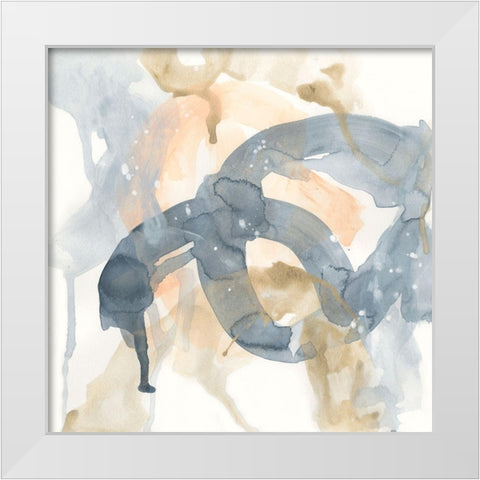 Liquid Blueprint VII White Modern Wood Framed Art Print by Vess, June Erica