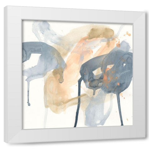 Liquid Blueprint VIII White Modern Wood Framed Art Print by Vess, June Erica