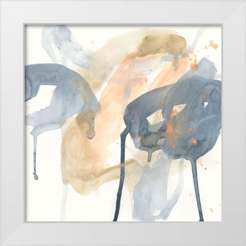 Liquid Blueprint VIII White Modern Wood Framed Art Print by Vess, June Erica
