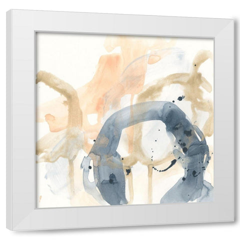 Liquid Blueprint IX White Modern Wood Framed Art Print by Vess, June Erica