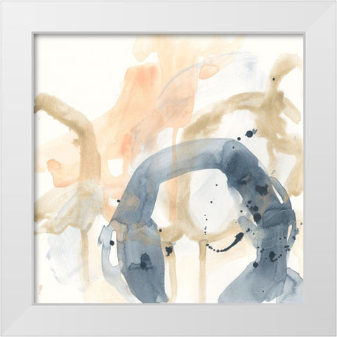 Liquid Blueprint IX White Modern Wood Framed Art Print by Vess, June Erica