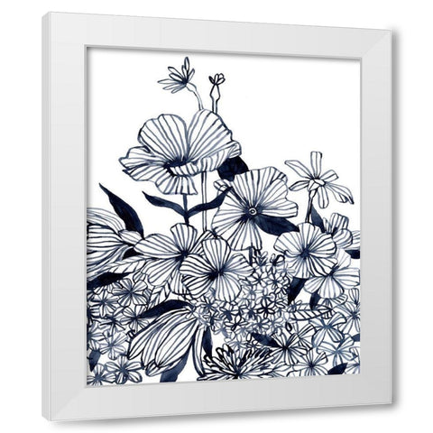 Wildflower Tangle II White Modern Wood Framed Art Print by Scarvey, Emma
