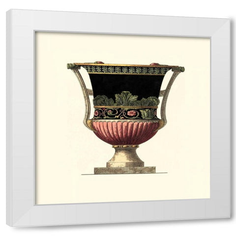 Large Giardini Urn I White Modern Wood Framed Art Print by Giardini, Giovanni