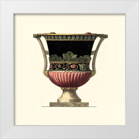 Large Giardini Urn I White Modern Wood Framed Art Print by Giardini, Giovanni