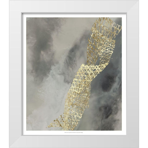 Custom Cloud Matrix III White Modern Wood Framed Art Print by Goldberger, Jennifer