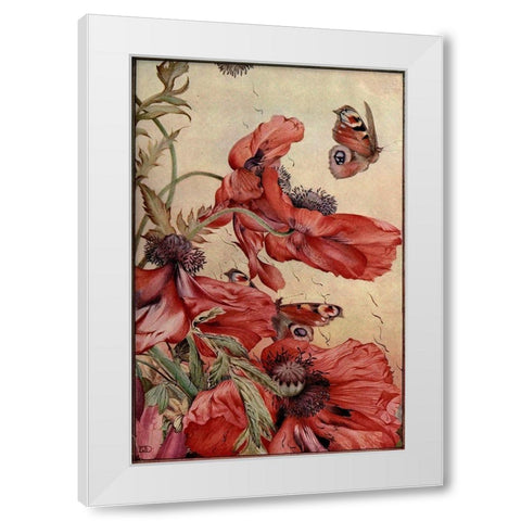 Garden Fantasy III White Modern Wood Framed Art Print by Unknown