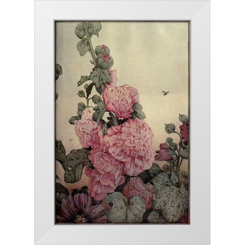 Garden Fantasy IV White Modern Wood Framed Art Print by Unknown