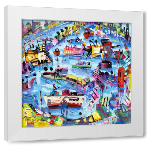 Funlands III White Modern Wood Framed Art Print by Grim, Tara Funk