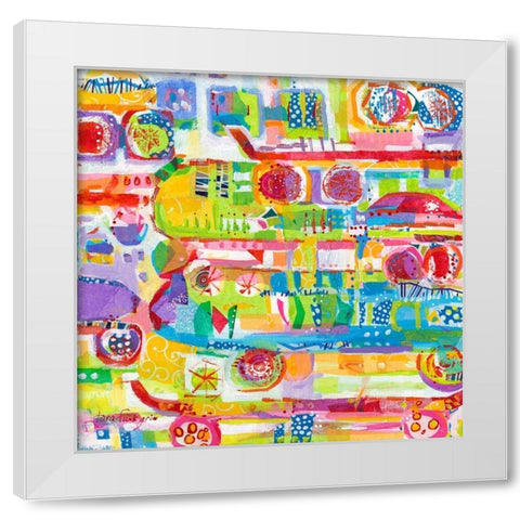 Funlands IV White Modern Wood Framed Art Print by Grim, Tara Funk