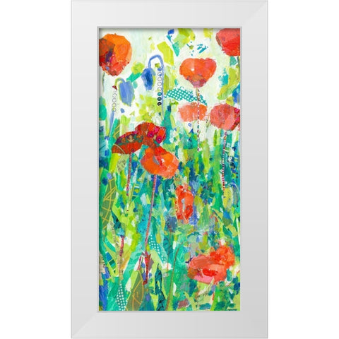 Stately Red Poppies I White Modern Wood Framed Art Print by Grim, Tara Funk