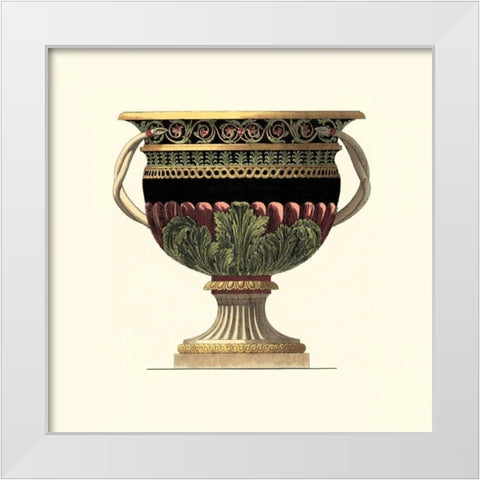 Large Giardini Urn II White Modern Wood Framed Art Print by Giardini, Giovanni